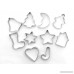 ShengHai Christmas Cookie Cutter Set - 10 Piece Favorite Holiday Cookie Cutters Include: Gingerbread Girl Christmas Tree Snowflake Gingerbread House Bell Heart Star Christmas Crutch and More - B075CLCJJ6